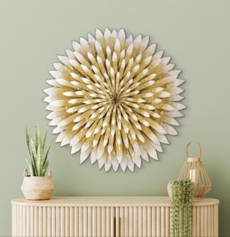 Gold to White Flower 36" - Sold - $2800 - Commission available