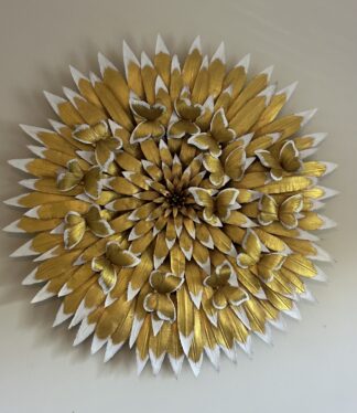Gold Flower with Butterflies